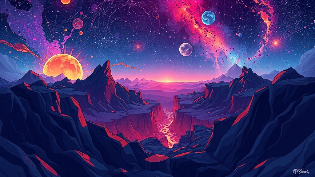 우주 종말 이론들의 과학적 근거와 한계 (cartoon 스타일)