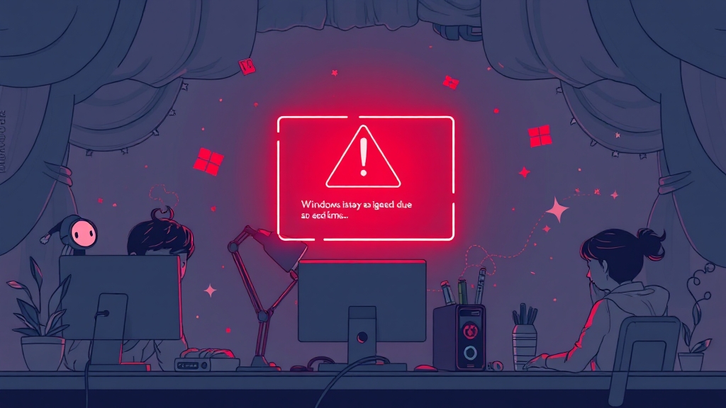 업데이트 오류 원인 분석 (illustration 스타일)