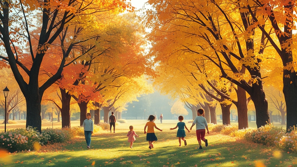 어린이대공원 단풍 여행 (watercolor 스타일)