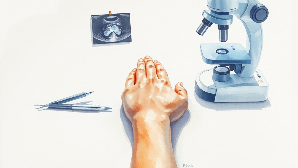 갑상선암 진단 방법 (watercolor 스타일)