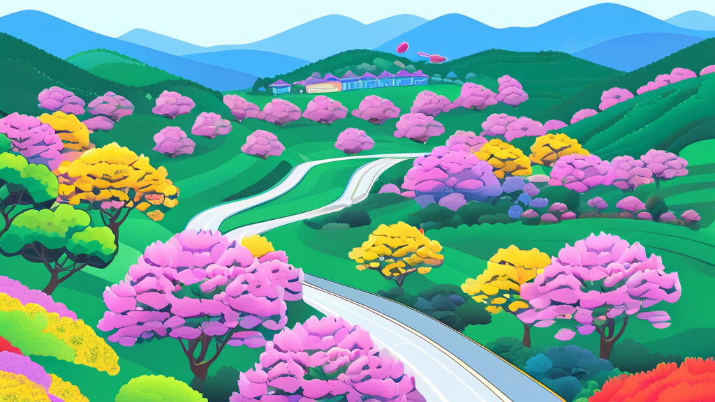 알찬 방문을 위한 교통 및 주차 정보 (cartoon 스타일)