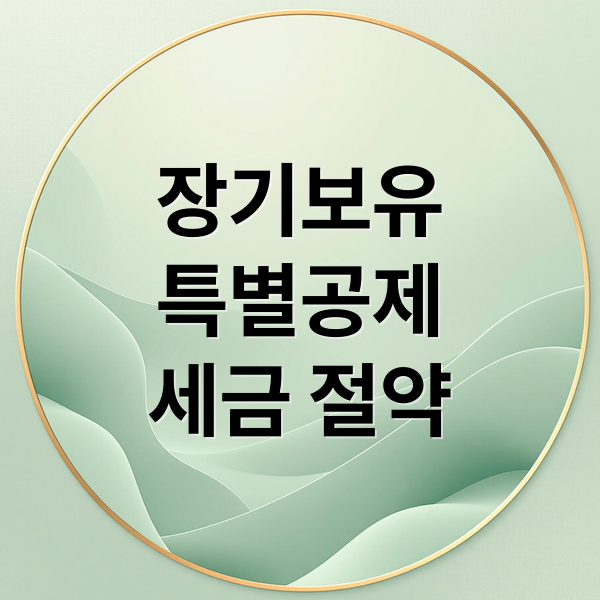 장기보유
특별공제
세금 절약 (주식 장기보유 특별공제 신청)