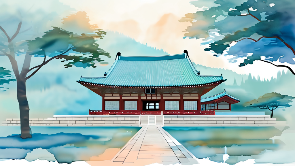 역사 속으로 떠나는 시간 여행: 인천 근교 유적지 탐방 (watercolor 스타일)