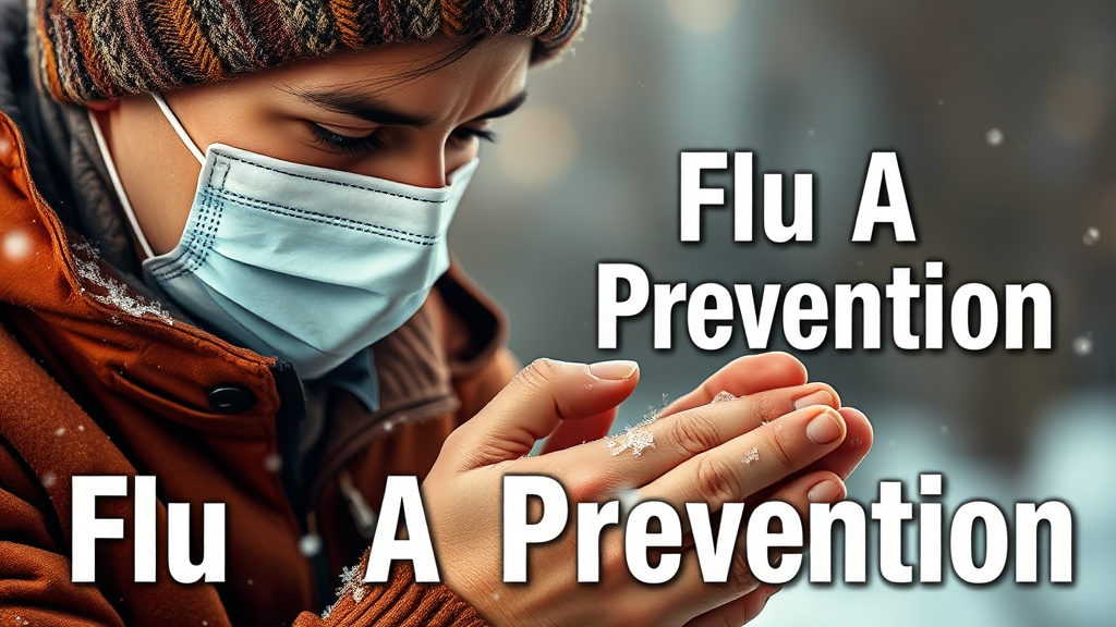 A형 독감 예방 방법 (realistic 스타일)