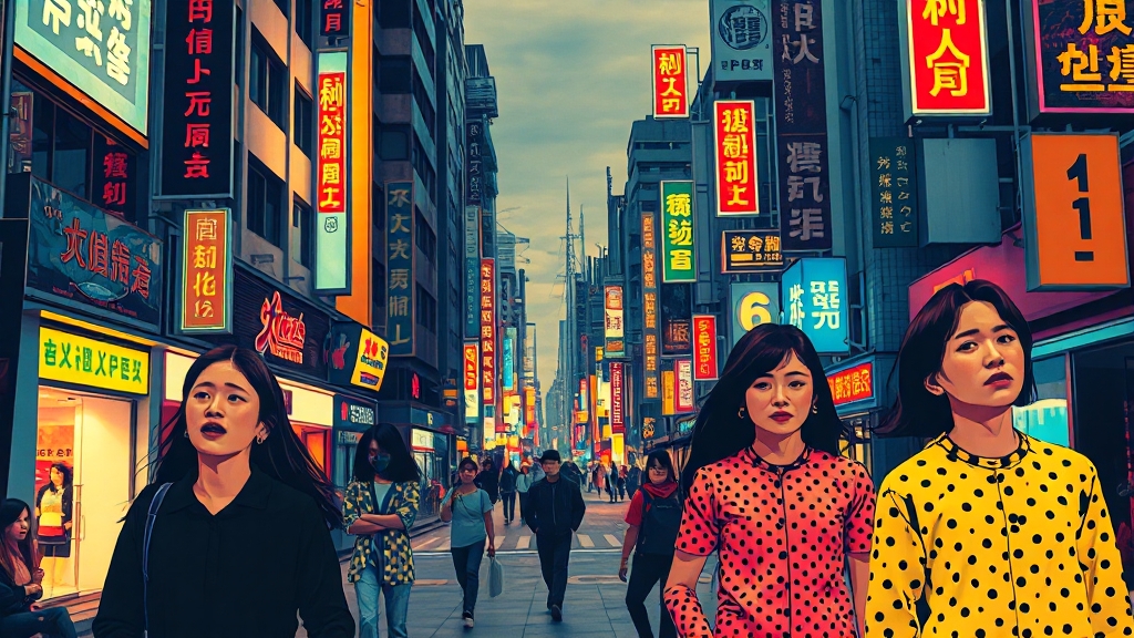 캐릭터별 주요 사건과 성장 과정 (popart 스타일)