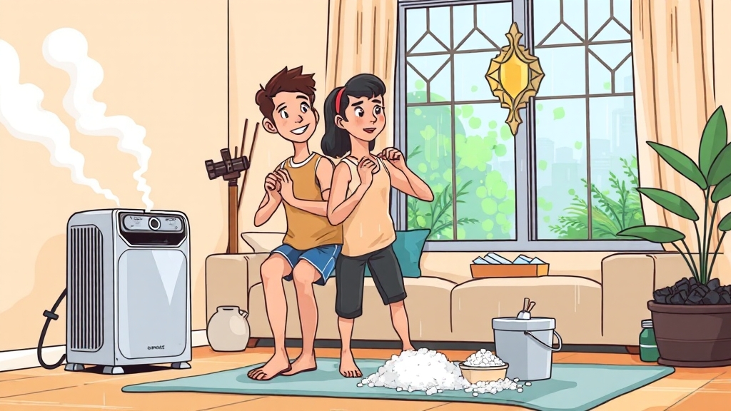 장마철 건강 관리, 어떻게? (cartoon 스타일)