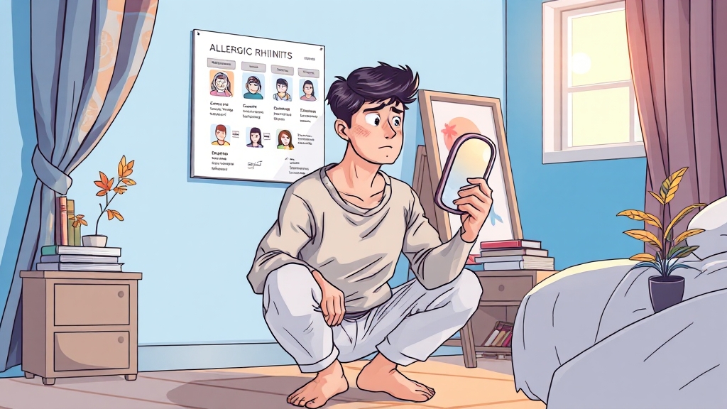 주요 증상과 자가진단 (illustration 스타일)