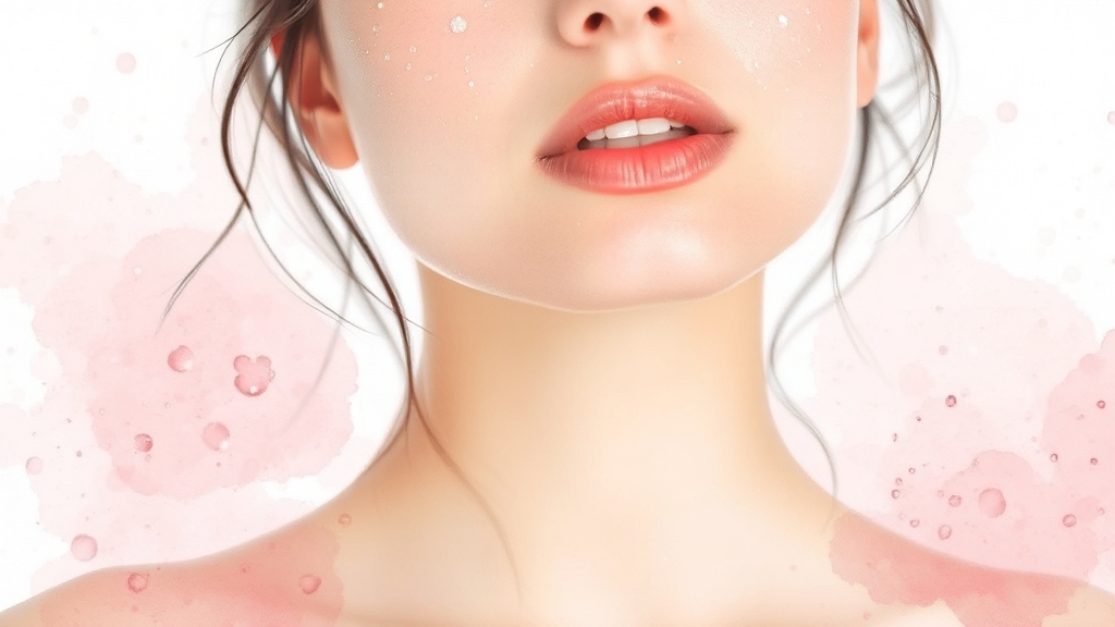 좁쌀 여드름 관리 시 유의사항 (watercolor 스타일)