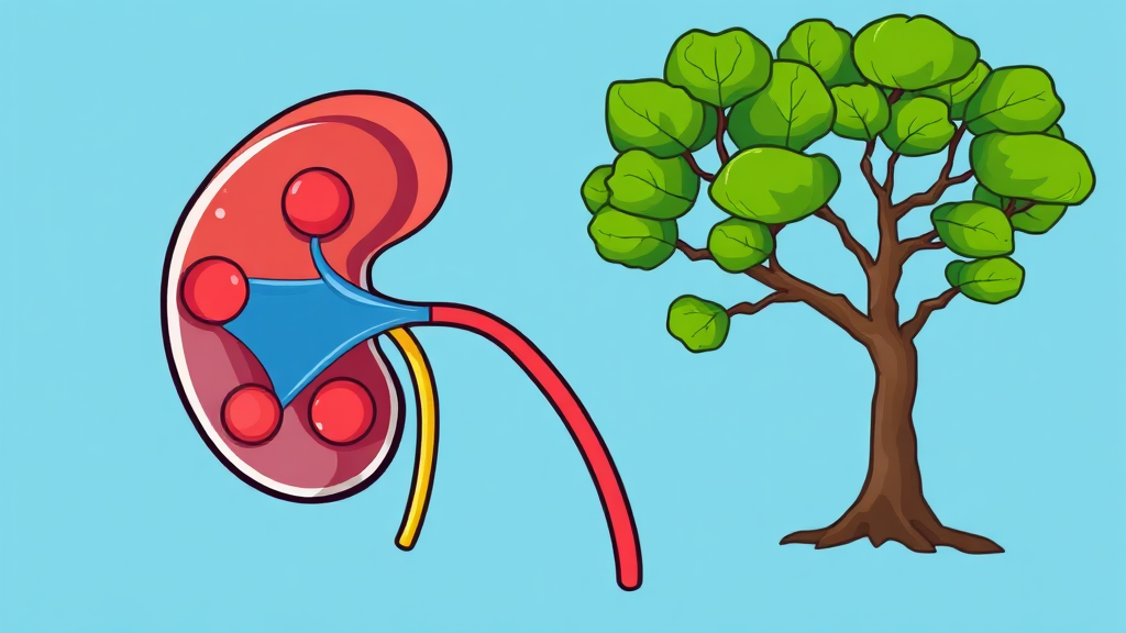 신장의 역할과 중요성 (cartoon 스타일)
