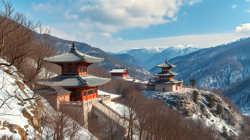 구천동 33경 명소 소개 (realistic 스타일)