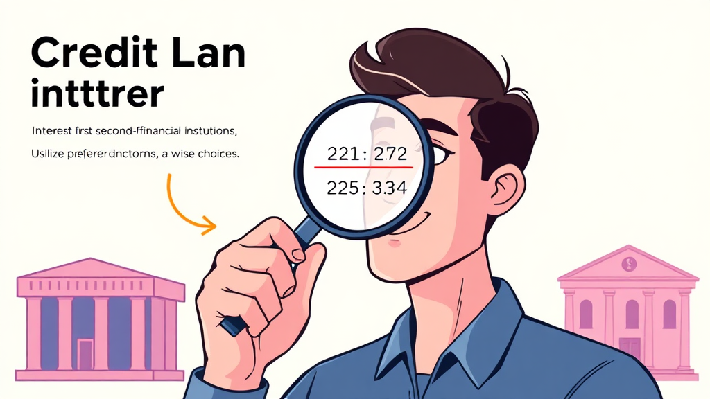 신용대출 금리 비교 방법 (illustration 스타일)