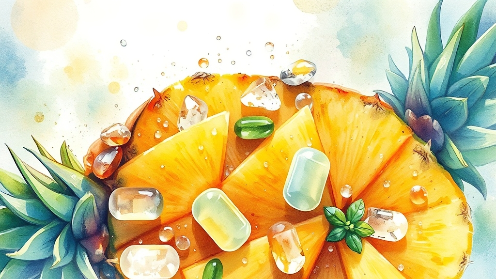 핵심 성분과 효능 (watercolor 스타일)