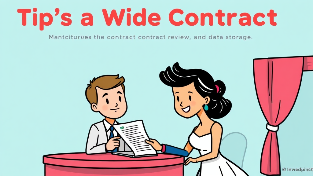 웨딩박람회, 현명한 계약을 위한 핵심 정보와 팁 (cartoon 스타일)