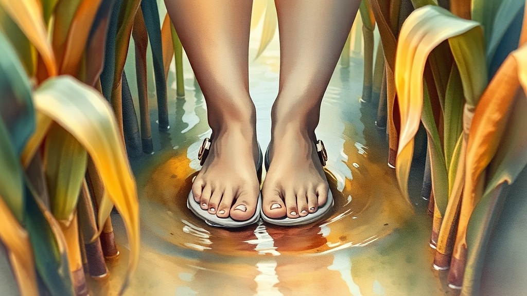 집에서 티눈 관리하는 방법 (watercolor 스타일)