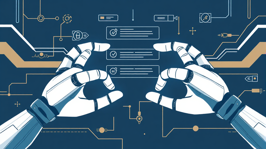 챗GPT 활용: 업무 자동화 & 효율 (illustration 스타일)