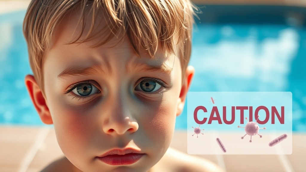 물놀이와 눈병, 무슨 관계? (realistic 스타일)