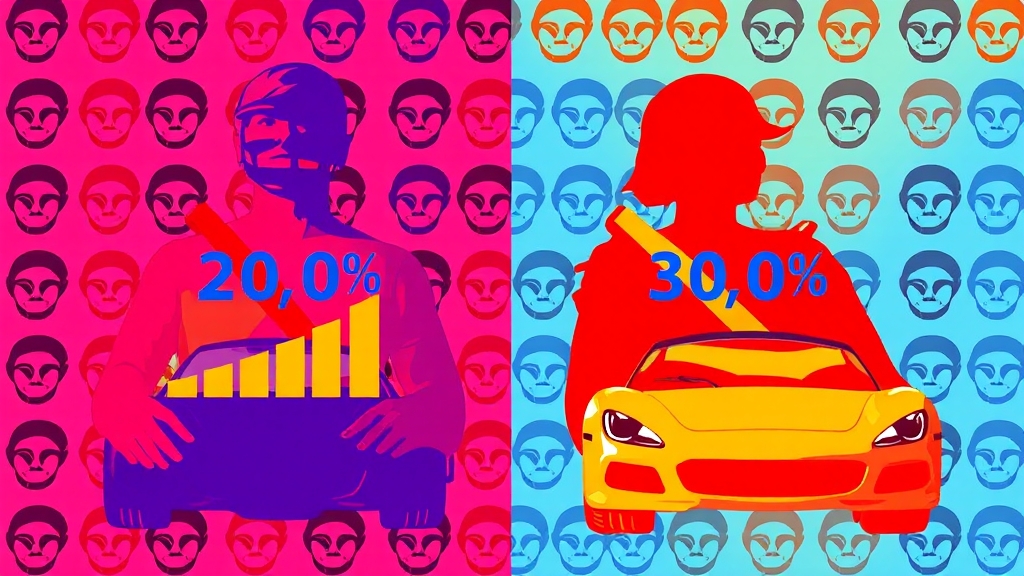 20대 vs 30대, 보험료 차이 왜? (popart 스타일)