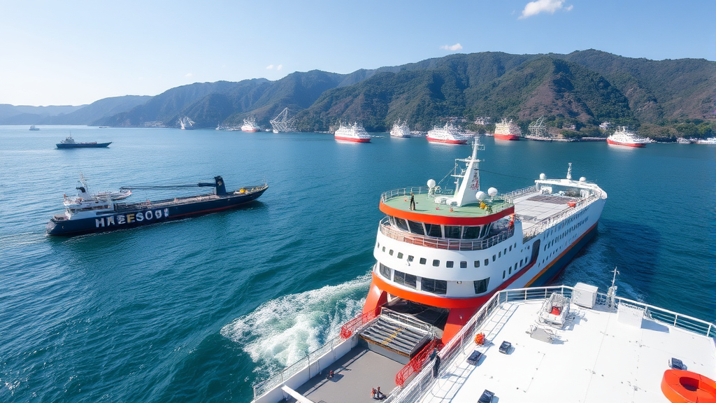 나에게 맞는 울릉도 배편 선택 가이드 (realistic 스타일)