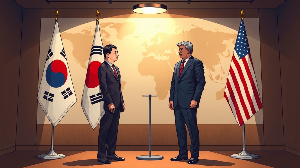 2025년 한미 관계, 어떻게 될까? (illustration 스타일)