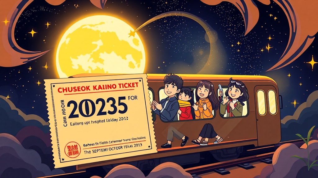 2025 추석 예매 핵심 정보 (cartoon 스타일)