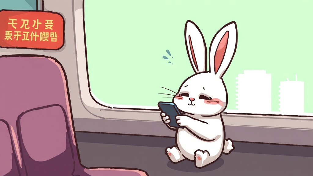 추석 기차표 예매 실패 시 대안 (cartoon 스타일)