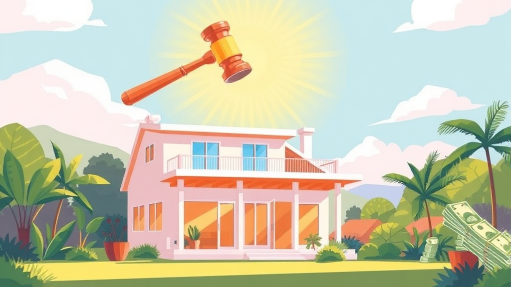 경매 시세 파악 및 투자 가치 분석 (illustration 스타일)