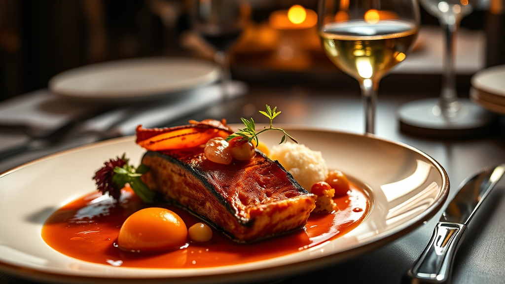 밍글스 디너 코스: 미슐랭 3스타의 정수를 맛보다 (realistic 스타일)