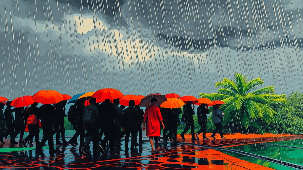 지역별 예상 장마 기간 (popart 스타일)