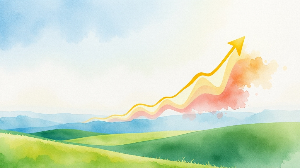 미국 주식 투자 전략 (watercolor 스타일)
