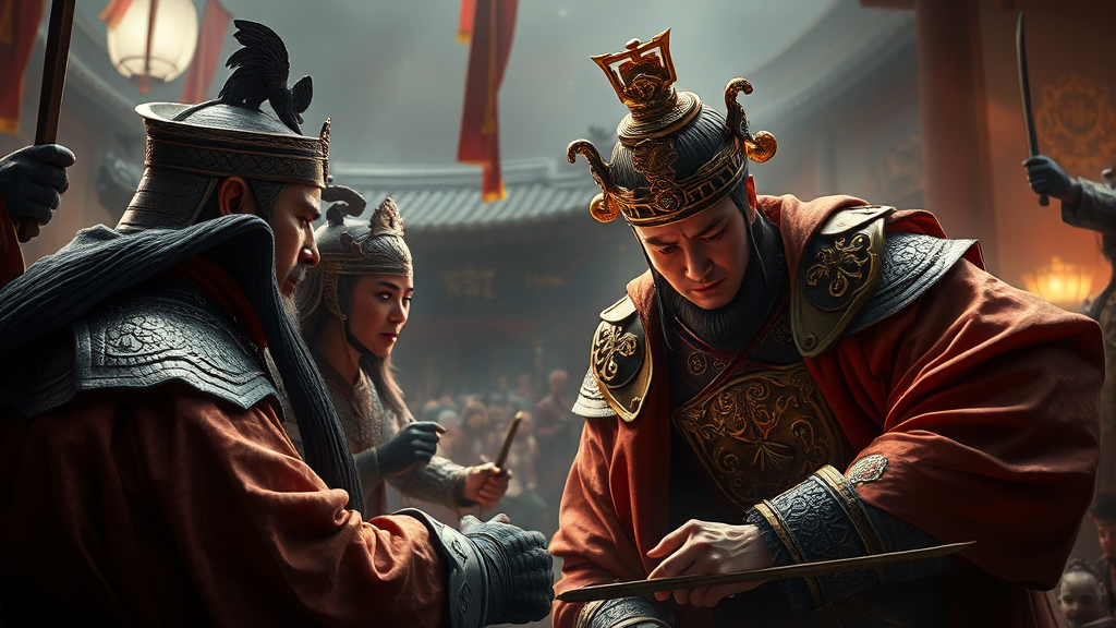 계유정난: 왕위 찬탈과 단종의 실각 (realistic 스타일)