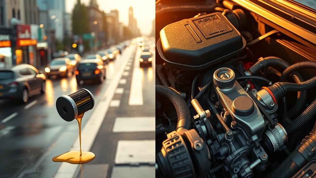 주행 조건별 엔진오일 교체 주기 (realistic 스타일)