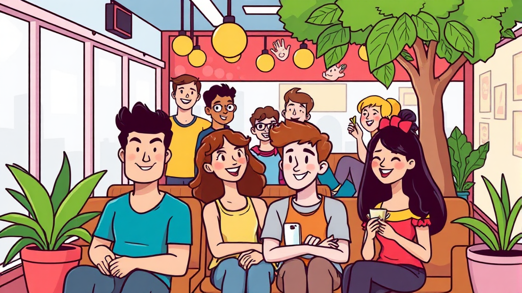 성격 유형별 선호 장소 연구 (cartoon 스타일)