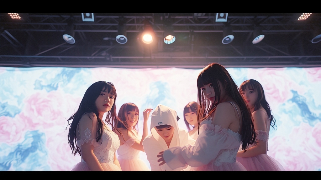 뮤비 촬영 비하인드 스토리 (watercolor 스타일)