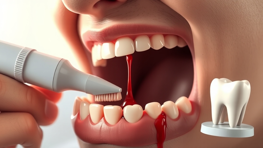 잇몸 내려앉음, 왜 생기는 걸까요? (illustration 스타일)