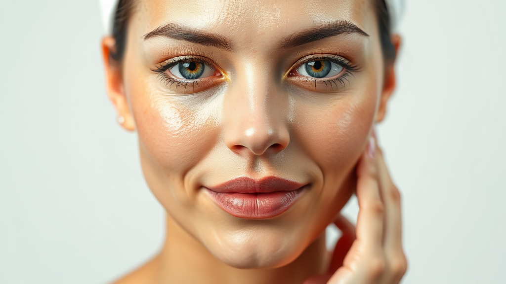 피부 타입별 선택 가이드 (realistic 스타일)