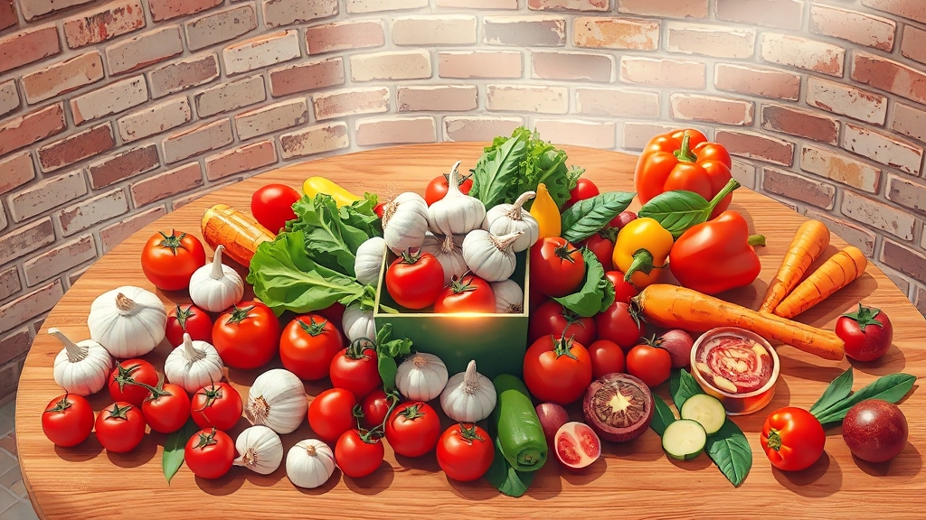 항암 효과 높이는 식습관 (illustration 스타일)