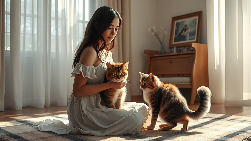 고양이 ‘노리’ 역할과 의미 (realistic 스타일)