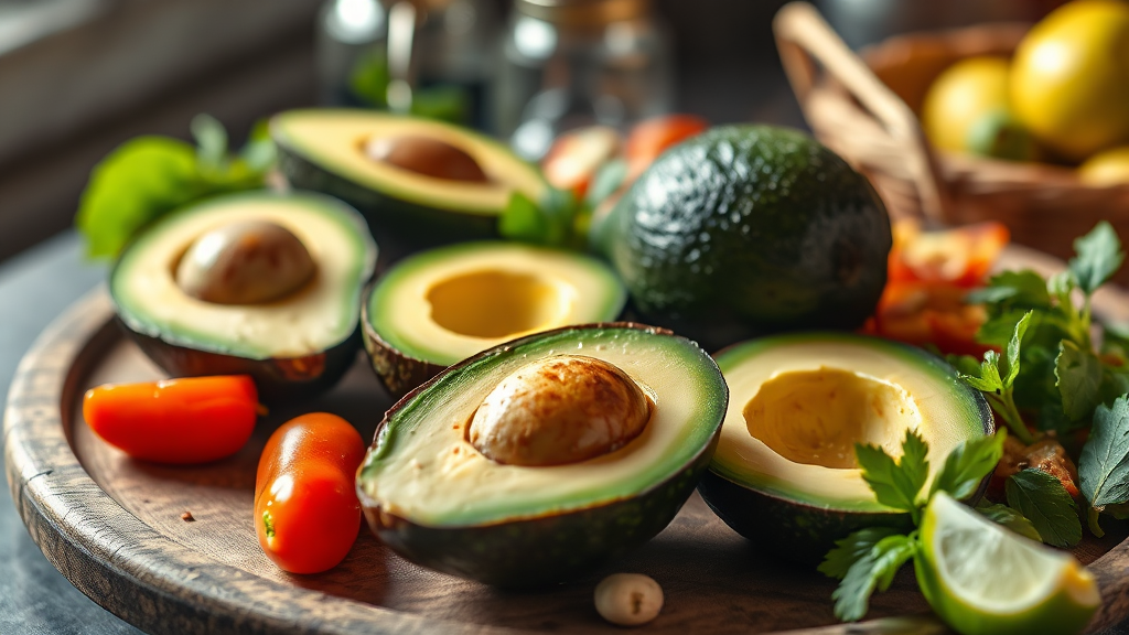 아보카도, 다양한 요리로 활용하는 맛있는 레시피 (realistic 스타일)