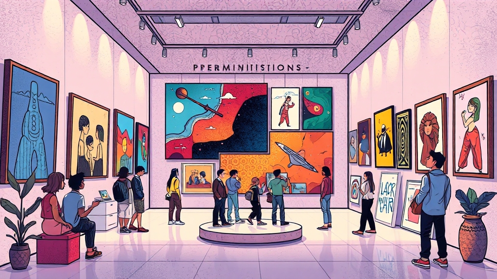 현대미술 트렌드와 작품 선택 (cartoon 스타일)