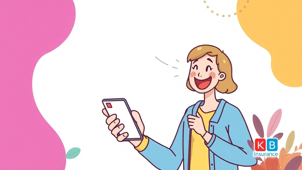 이제, KB손해보험 실비보험 똑똑하게 청구하세요! (cartoon 스타일)