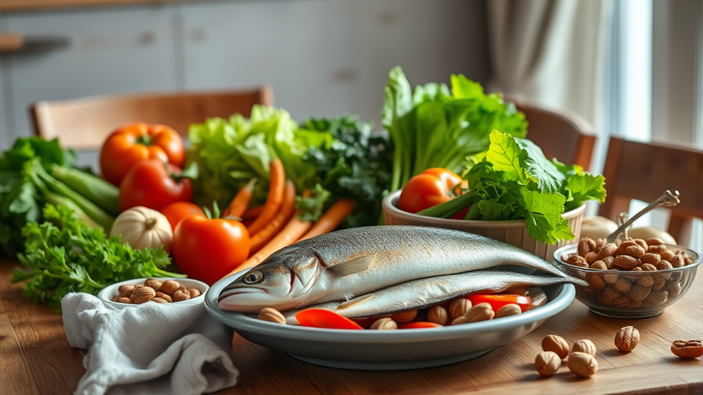 식습관 개선: 가려움 완화 식단 (realistic 스타일)