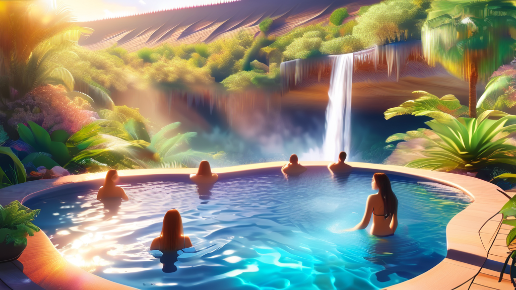 피로를 녹이는 따뜻한 물의 유혹 (realistic 스타일)