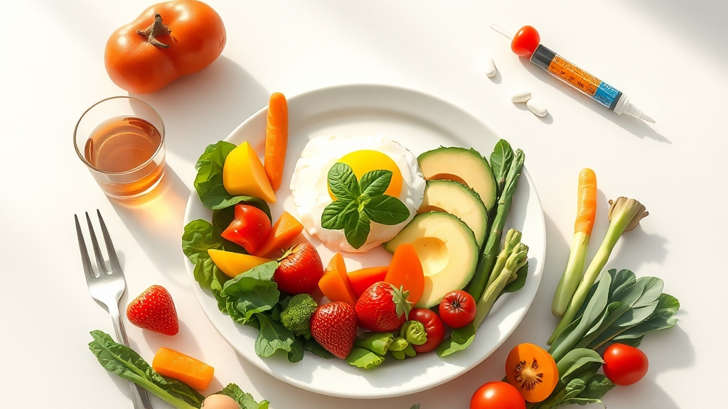 영양 관리 및 식단 가이드 (illustration 스타일)