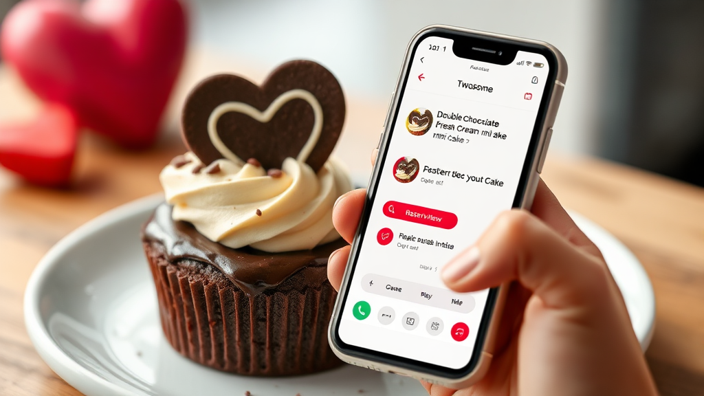 투썸하트 앱 재고 확인 방법 (realistic 스타일)