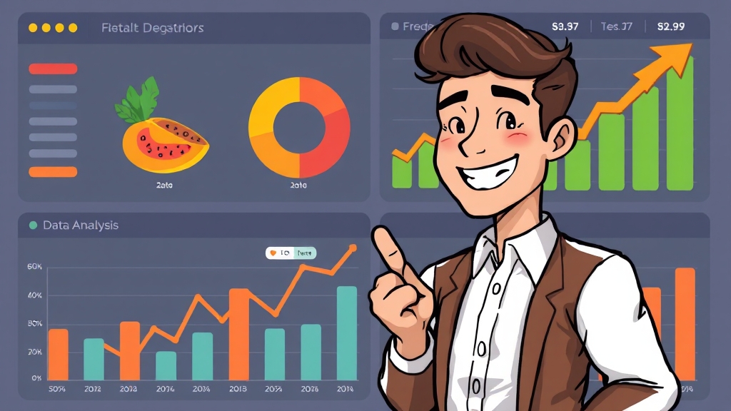 데이터 분석을 통한 효율적인 가게 운영 (cartoon 스타일)