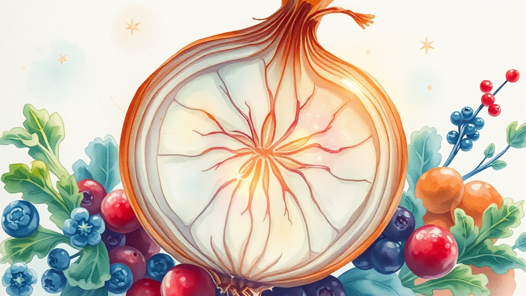 양파 영양 성분: 핵심 요소 분석 (watercolor 스타일)