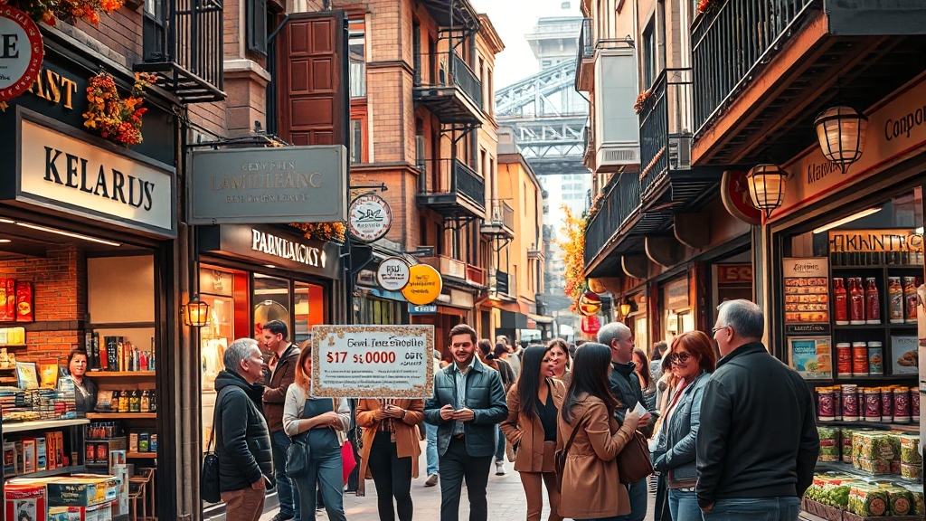 소비쿠폰 사용처 및 지역 제한 (realistic 스타일)