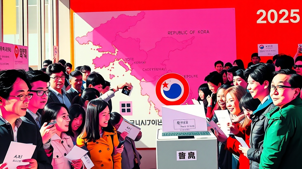 사전투표 일정 및 본투표 일정 (popart 스타일)