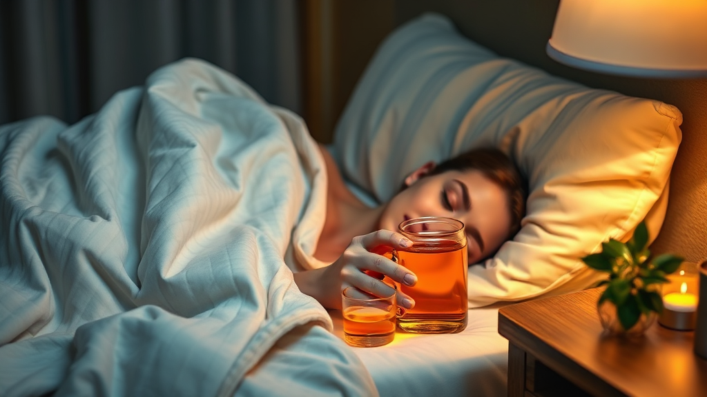 불면증 차, 잠 못 드는 밤을 위한 현명한 선택 (realistic 스타일)