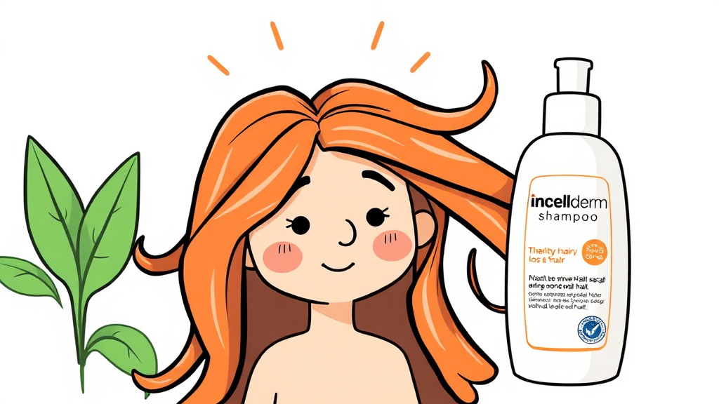 탈모 고민, 인셀덤 샴푸로 해결해요! (cartoon 스타일)